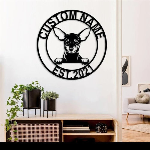 Personalized Chihuahua Dog Sign, Chihuahua Dog Sign, Chihuahua Dog Gifts, Pet Name Sign, Gift For Pet Owner, Chihuahua Dog Decor Laser Cut Metal Signs Custom Gift Ideas