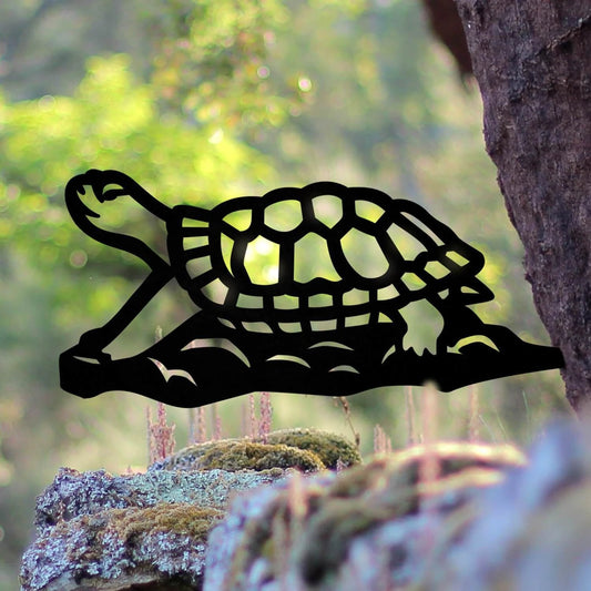 Slow And Steady Turtle Metal Art Garden Signs Cut Metal Sign Metal House Sign - 8 inches - metal sign