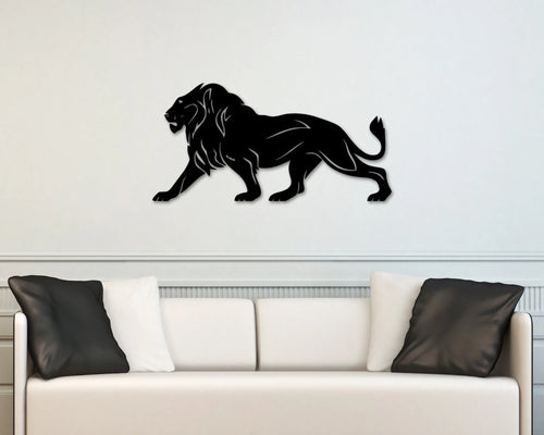 Lion Art Metal Lion Wall Decor Lion Sign Metal Lion Geometric Lion Wildlife Geometric Minimal List Sign