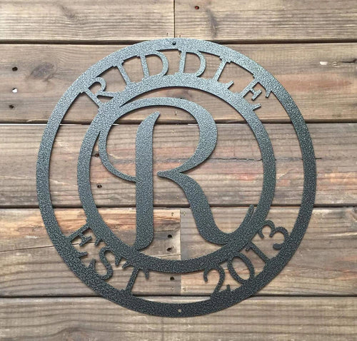Metal Family Name Sign Cut Metal Sign Metal House Sign