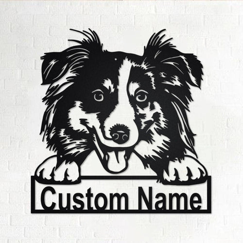 Personalized Custom Australian Shepherd Metal Sign for Dog Lover Custom Name
