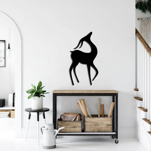 Gazelle Animals Hunting Decor Wall Art Cut Metal Sign Laser Cut Metal Signs Custom Gift Ideas - 8 inches - metal sign