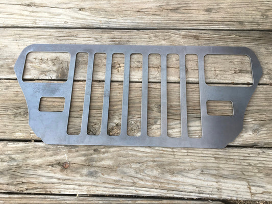 Jeep Grille Jeep Grill Jeep Decor Jeep Wrangler Custom Metal Sign - 8 inches - metal sign
