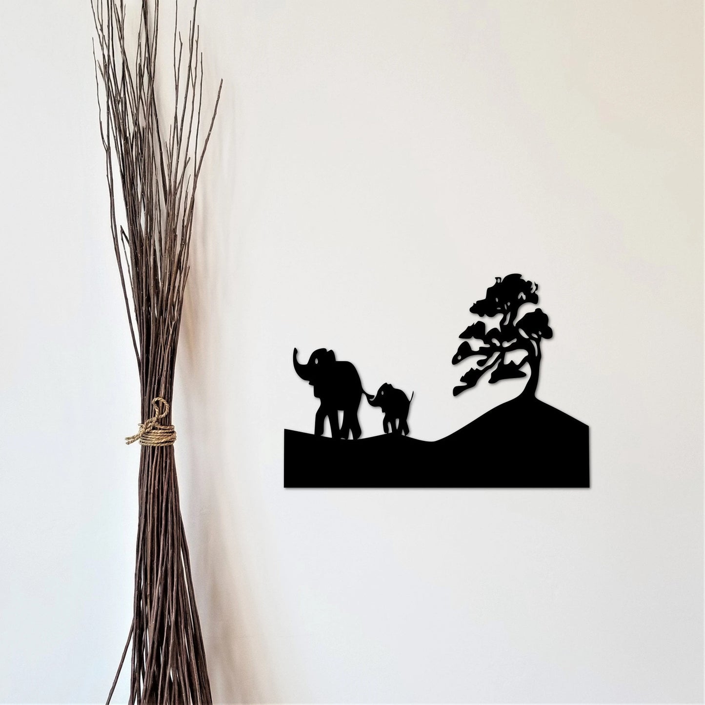 Metal Elephant And Baby Nursery Sign Jungle Sign Zoo Wall Decorafrican Safari Kids Room Decor Wildlife Art Metal Animal Cutout