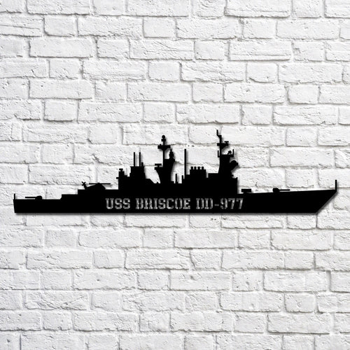 Uss Briscoe Dd977 Navy Ship Metal Art, Custom Us Navy Ship Cut Metal Sign, Gift For Navy Veteran, Navy Ships Silhouette Metal Art, Navy Home Decor Laser Cut Metal Signs Custom Gift Ideas