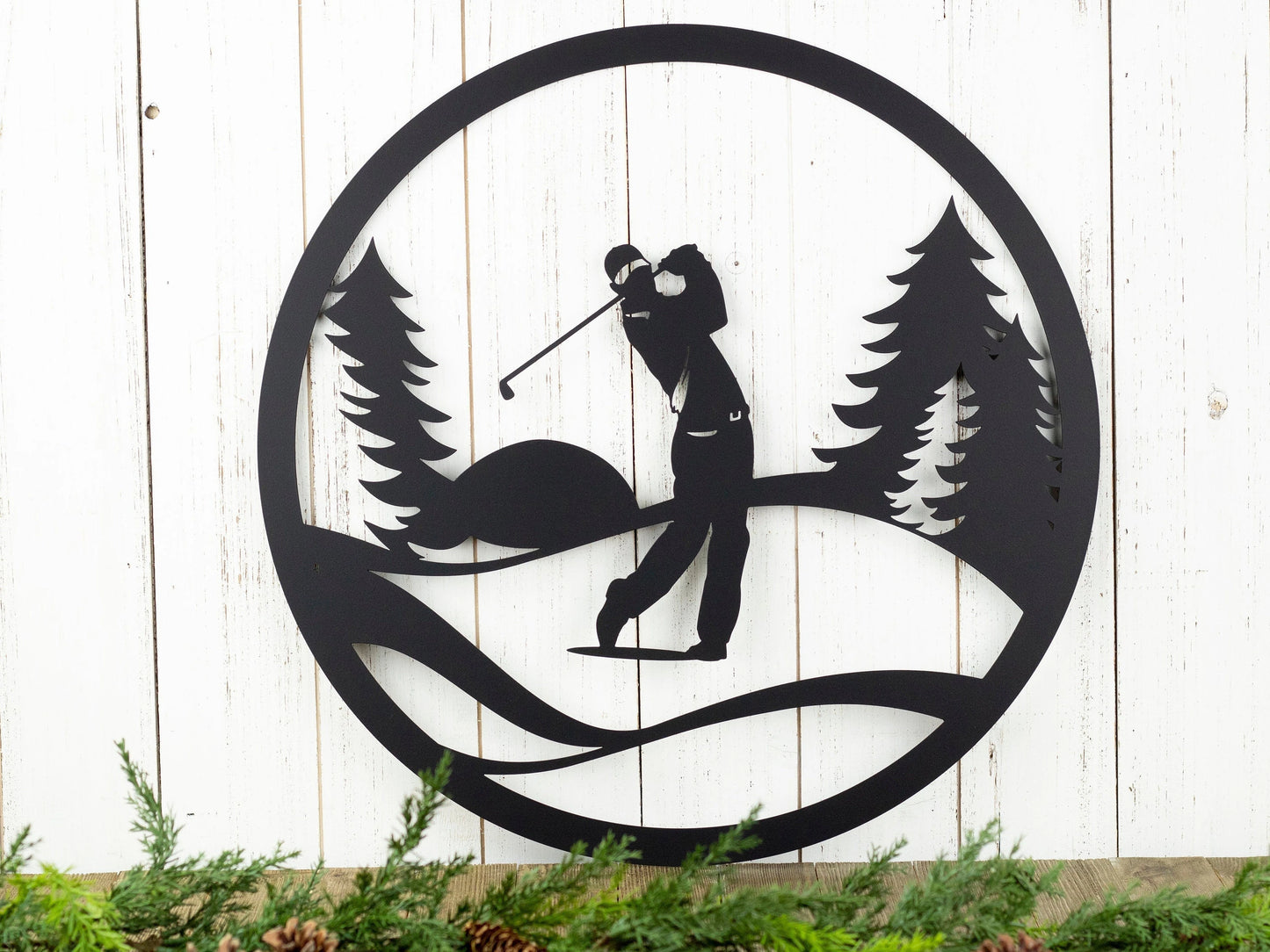Golfer Metal Wall Decor Gift For Him Golf Gift Golfer Gift Wall Hanging Outdoor Sign Fathers Day Gift