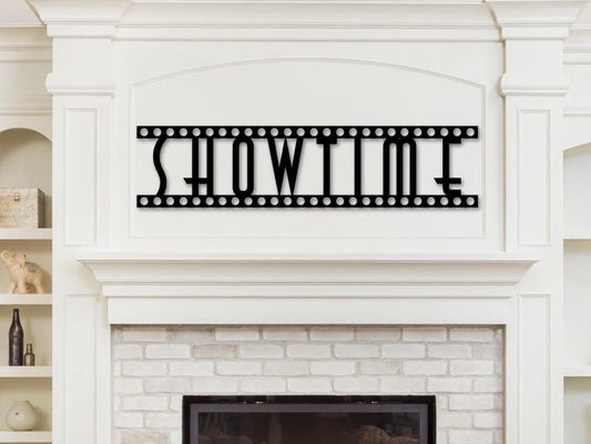 Theater Sign Home Theater Sign Movie Theater Decor Movie Room Decor Theater Room Decor Theater Signs Metal Sign Home Showtime Sign - 8 inches - metal sign