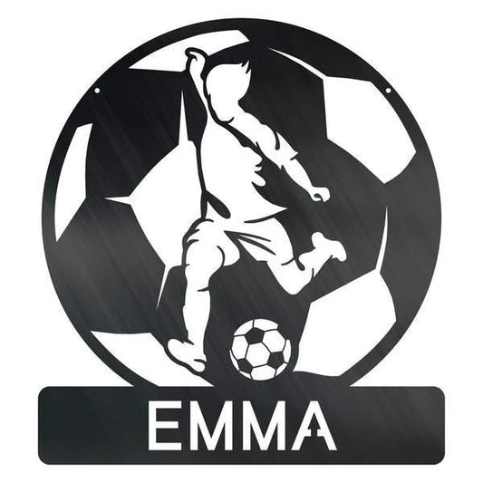 Soccer Monogram Customized Metal Signs, Custom Metal Sign, Custom Signs, Metal Sign, Metal Laser Cut Metal Signs Custom Gift Ideas - 8 inches - metal sign