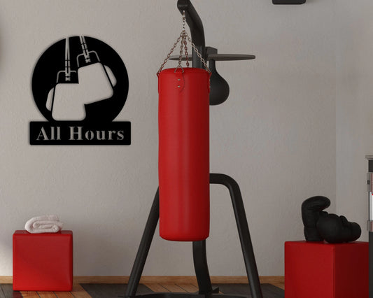 Personalized Boxing Gym Sign, Custom Boxing Metal Name Sign, Personalized Home Gym Sign, Custom Metal Gym - metal sign