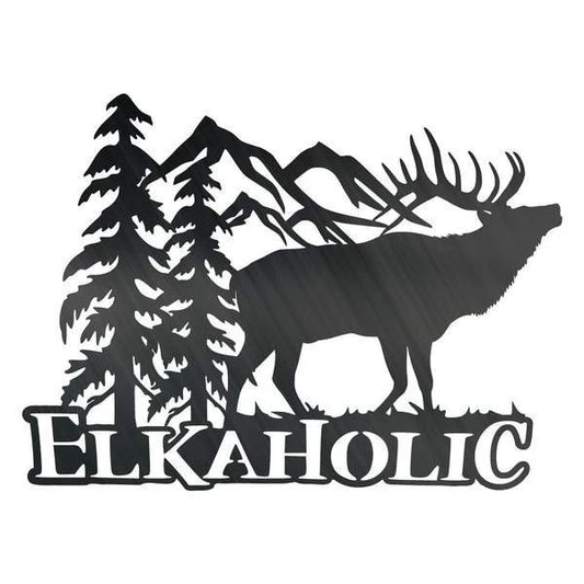 Elkaholic Customized Metal Signs, Custom Metal Sign, Custom Signs, Metal Sign, Metal Laser Cut Metal Signs Custom Gift Ideas - 8 inches - metal sign