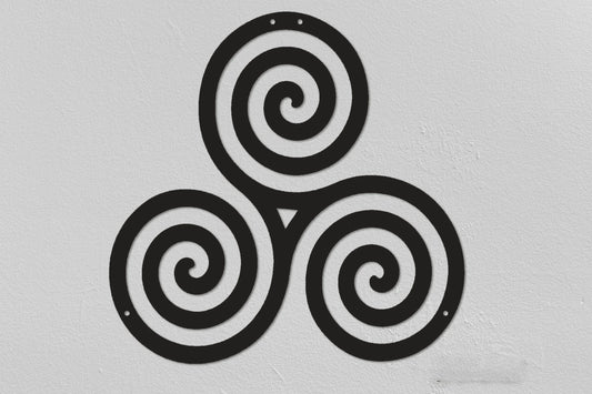 Triskelion Christmas Gifts Triskele Triskele Wall Decor Mythology Symbols Teen Wolf Symbols Trinity Symbol - 8 inches - metal sign