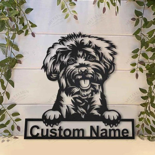 Labradoodle Personalized Metal Wall Decor, Cut Metal Sign, Metal Wall Art, Metal House Sign Laser Cut Metal Signs Custom Gift Ideas - 8 inches - metal sign