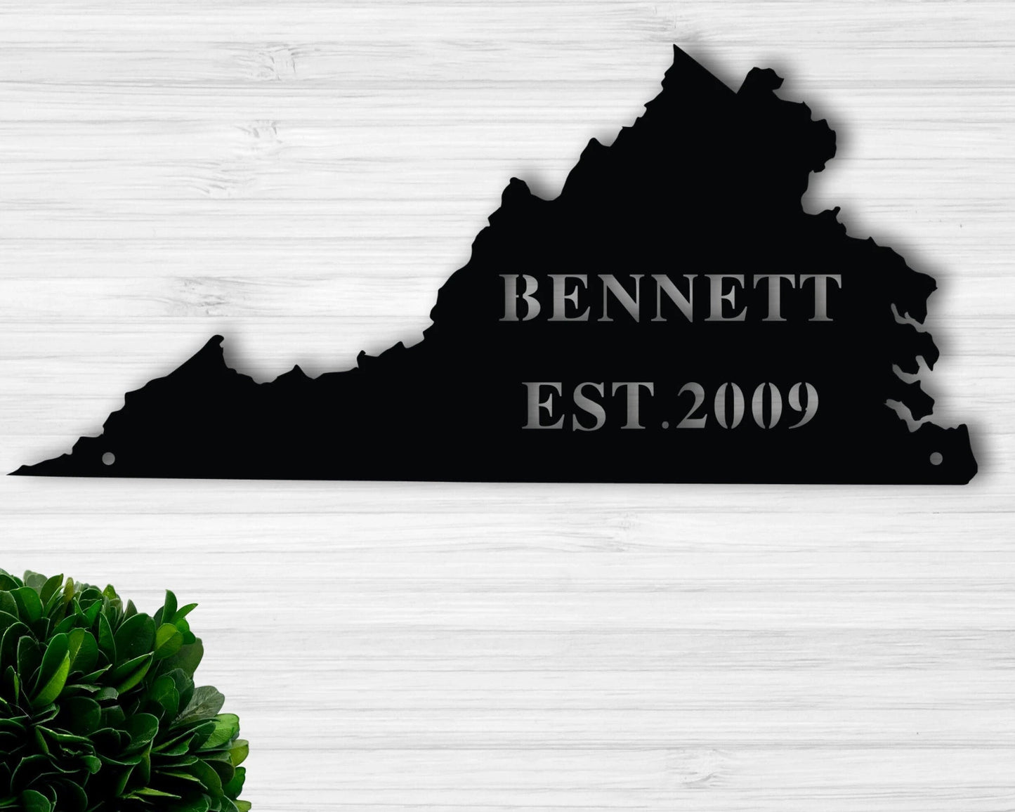 Personalized Virginia State Sign Custom Metal Virginia State Sign Virginia Sign Commonwealth State