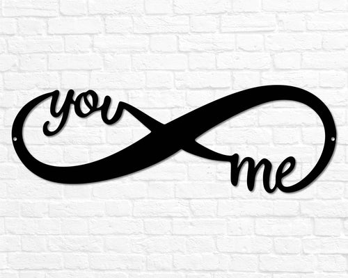 Metal Infinity Sign Decor Infinity You Me Sign Infinity Love Infinity Wedding Gift Couple Anniversary Gift Housewarming Wall Art