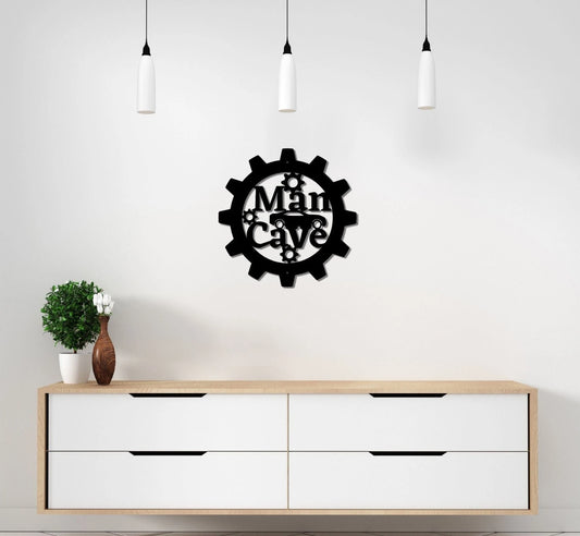 Mancave Metal Sign Gearhead Metal Sign Car Sign Decor Garage Wall Decoration Home Bar Decor Decoration Non Rust Sign - 8 inches - metal sign