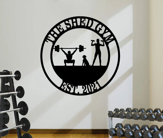 Gym Sign, Personalized Home Gym Sign, Custom Metal Gym Sign, Home Gym Sign, Cross Fit Sign, Gym Metal - metal sign