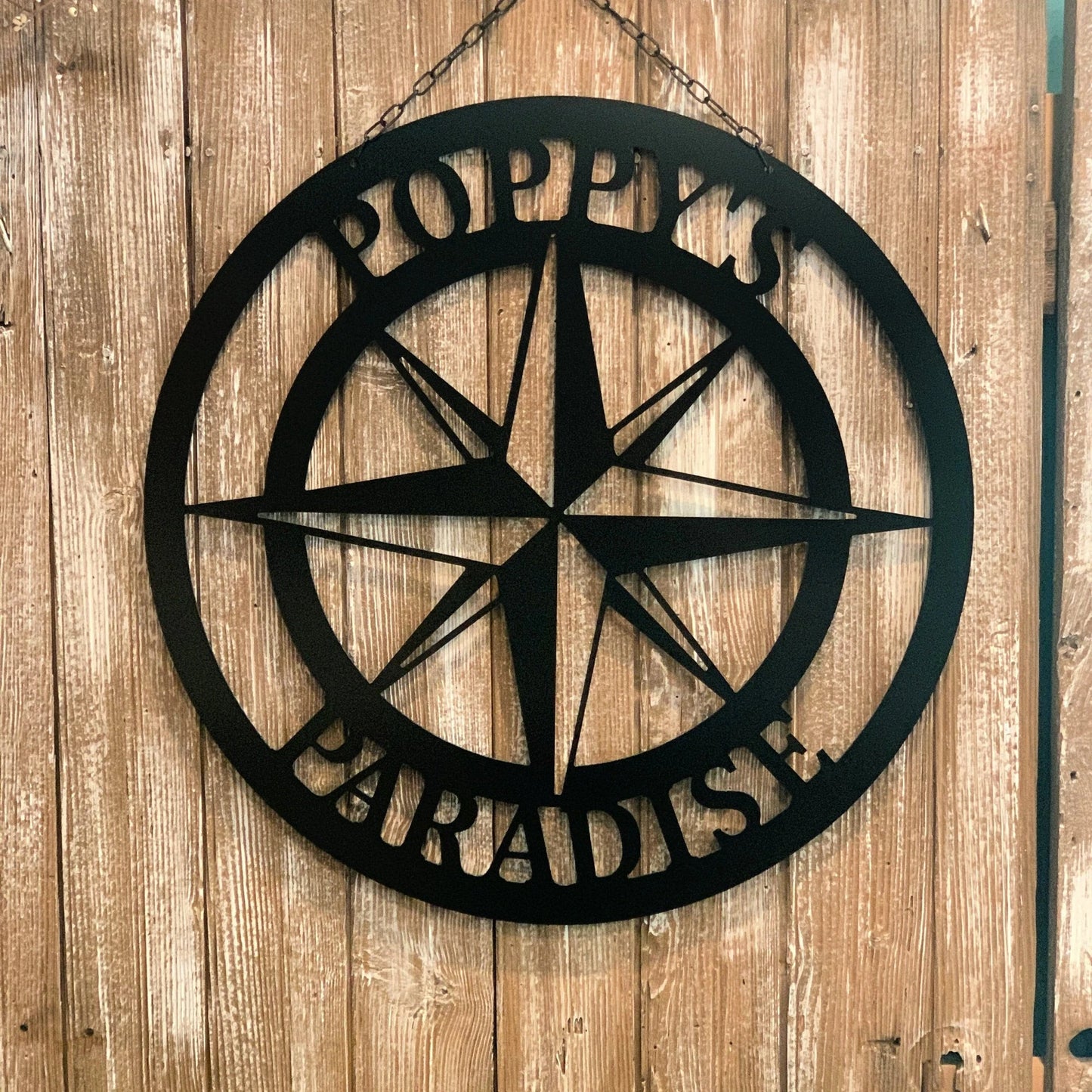 Compass Rose Design Personalized Home Address Or Family Name Decor, Father's Day Man Cave Gift Idea, Custom Door, Wall Hanger, Laser Cut Metal Signs Custom Gift Ideas