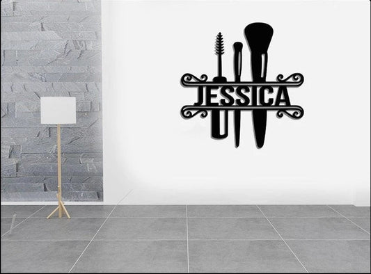 Personalized Makeup Room Metal Sign, Makeup Room Sign, Makeup Room Decor, Makeup Kids Name Sign Gift - metal sign