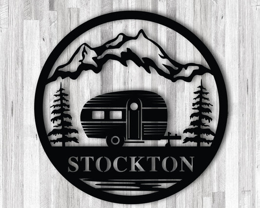 Personalized Metal Camping Sign Camping Sign Custom Camper Sign Rv Metal Sign Personalized Rv Sign Custom Rv Decor Decor For Rv - 8 inches - metal sign