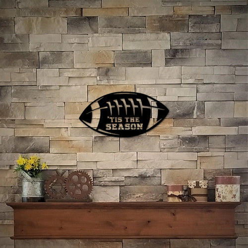 Fall Football Sign 'tis The Season Football Decor Fall Signs Sports Art For Man Cave Football Gift For Him Christmas Gift