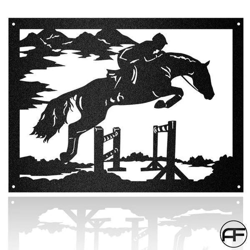 Horse Fence Art Personalized Horse Metal Sign, Horseshoe Art, Western Decor, Initial Metal Sign, Housewarming Gift, Farmhouse Decor Metal Wall Art, Metal Laser Cut Metal Signs Custom Gift Ideas