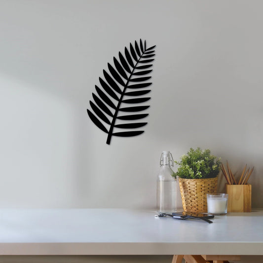 Palm Tree Leaf Metal Palm Leaf Decor Hawaiian Art Coastal Decor Tropical Leaf Art Pool House Decor Beach Art Coastal Decor - 8 inches - metal sign