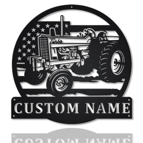Personalized Usa Farm Tractor Metal Sign Art, Custom Usa Farm Tractor Monogram Metal Sign, Farmer Gift, Decor Decoration Laser Cut Metal Signs Custom Gift Ideas
