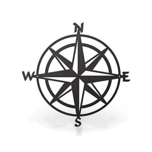 Metal Compass Sign Cut Metal Sign Metal House Sign - 8 inches - metal sign