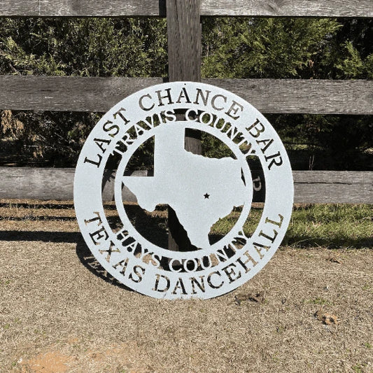 Personalized Texas Gps Sign Cut Metal Sign Metal House Sign - 8 inches - metal sign