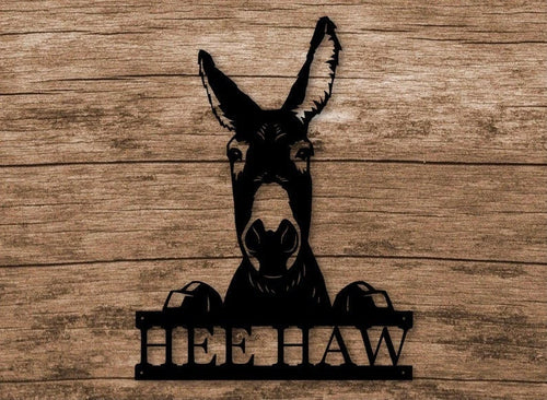 Donkey Metal Sign Donkey Wall Decor