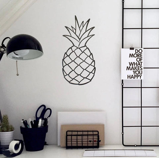 Pineapple Metal Art Cut Metal Sign - 8 inches - metal sign