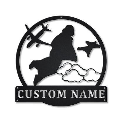 Personalized Wingsuit Flying Monogram Metal Sign Art, Custom Wingsuit Flying Metal Sign, Hobbie Gifts, Sport Gift, Birthday Gift, Laser Cut Metal Signs Custom Gift Ideas