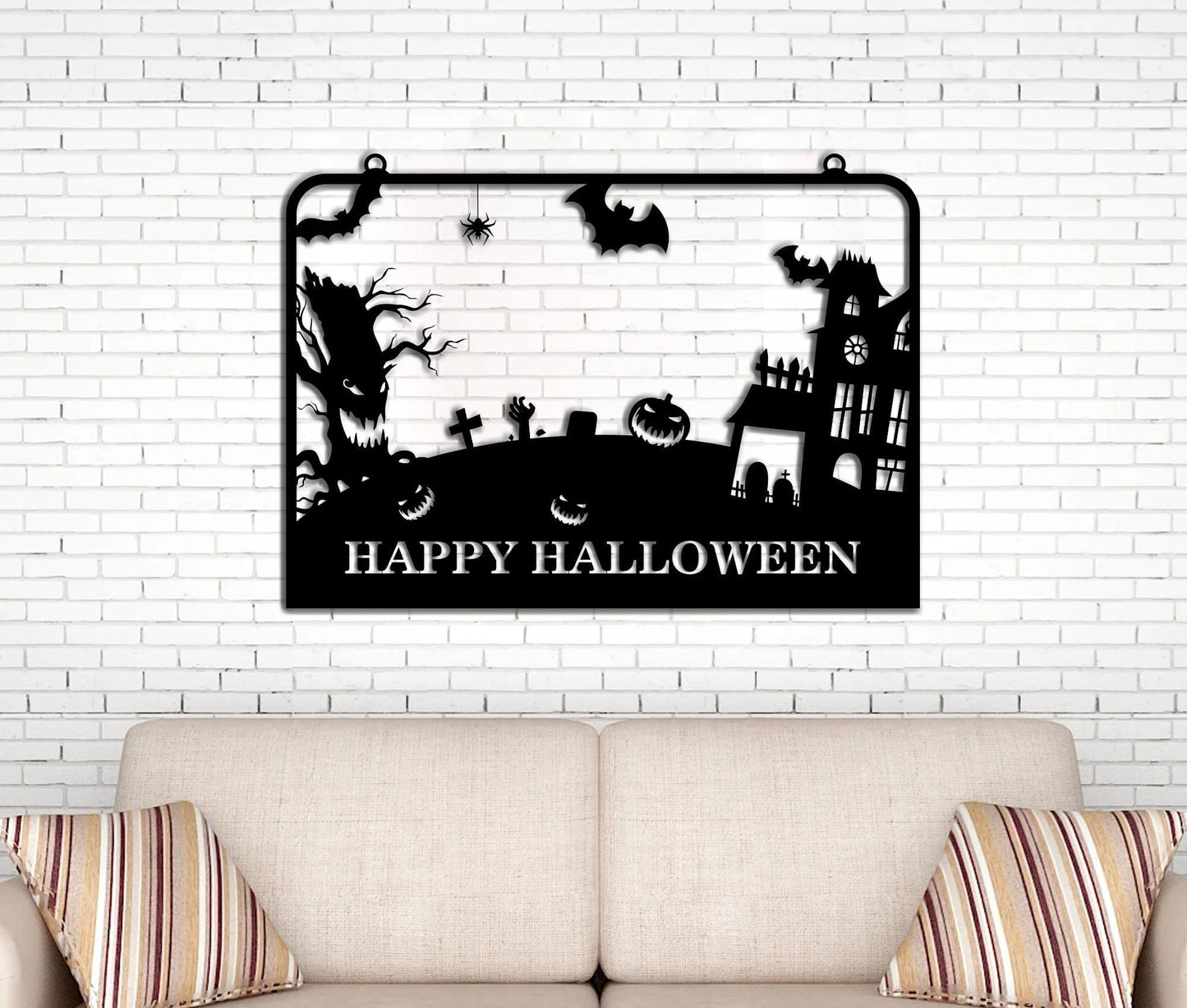 Halloween Themed Metal Wall Signs Metal Sign Halloween Decoration Horror Sign Pumpkin Sign Halloween Party Decor