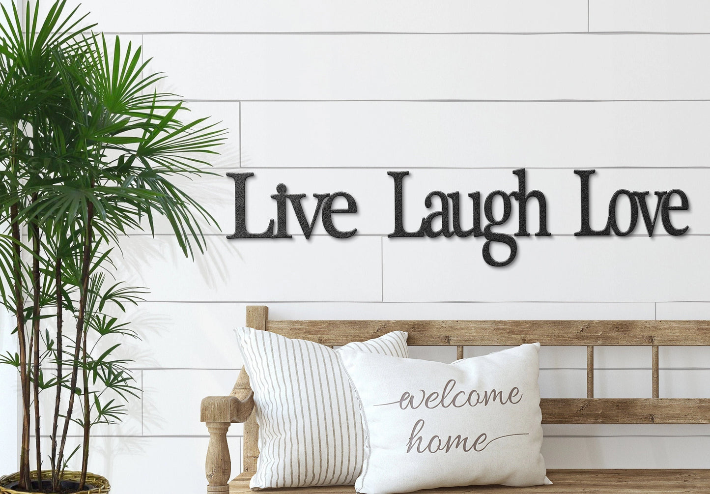 Live Laugh Love Metal Word Signs