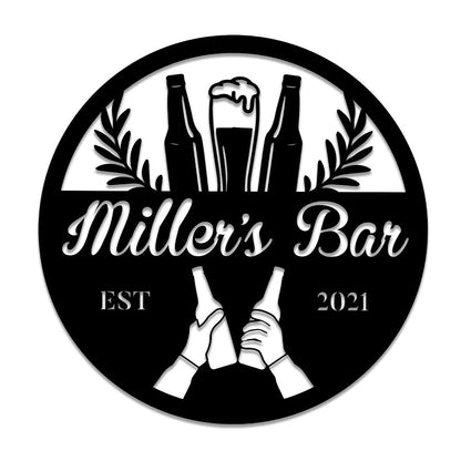 Personalized Beer Metal Bar Sign, Custom Pub, Tap, Lounge, Caf, Home Wall Decor, Wedding, Anniversary Art Gift For Him her, Metal Laser Cut Metal Signs Custom Gift Ideas