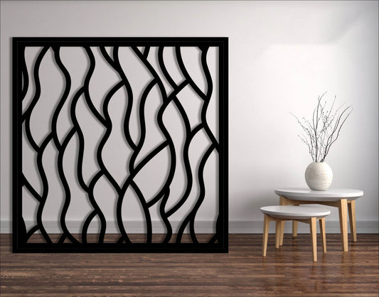 Metal Decorative Panel Fence Privacy Screen Abstract Steel Panel Outdoor Or Indoor Dp22 - 8 inches - metal sign