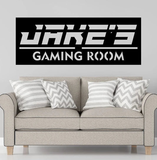 Personalized Gaming Room Sign, Bedroom Metal Art, Video Games Home Decor, Childrens Gift, Metal Wall Art - metal sign