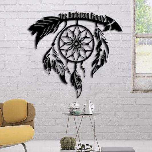 Dream Catcher Native American Personalized Metal Sign Cut Metal Sign Laser Cut Metal Signs Custom Gift Ideas - 8 inches - metal sign