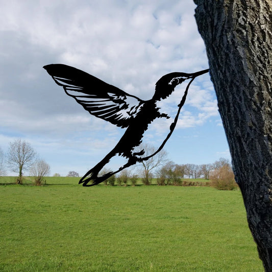 Hummingbird Metal Tree Stake, Garden Decor, Mother's Day Gift Laser Cut Metal Signs Custom Gift Ideas - metal sign