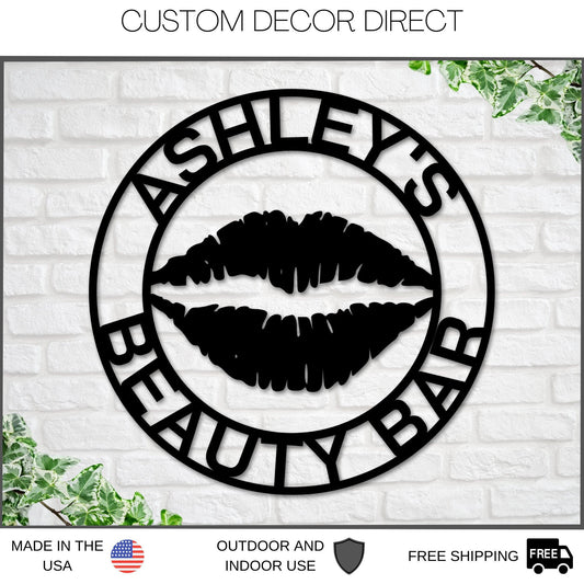 Makeup Salon Sign, Nail Salon Business Sign, Personalized Makeup Sign, Custom Nail Salon Sign, Beauty - metal sign