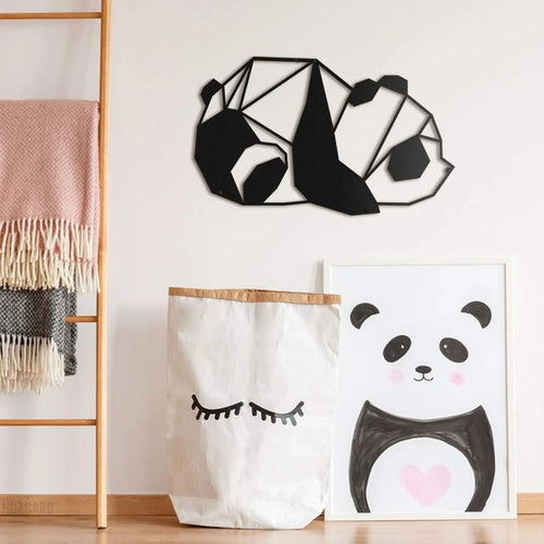 Geometric Panda Decor Wall Art Cut Metal Sign Laser Cut Metal Signs Custom Gift Ideas
