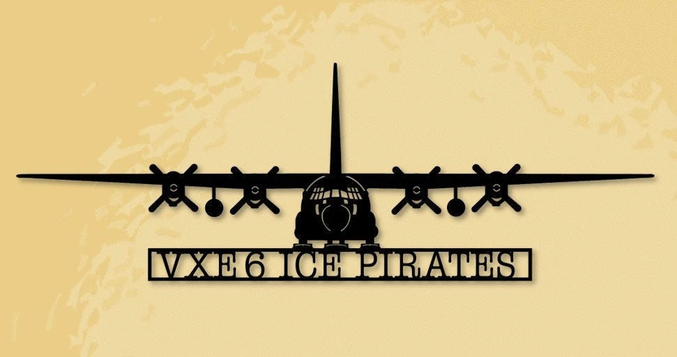 Lc130 Vxe6 Ice Pirates Aircraft Skiing Anyone Metal Sign, Cut Metal Sign Wall Decor Laser Cut Metal Signs Custom Gift Ideas