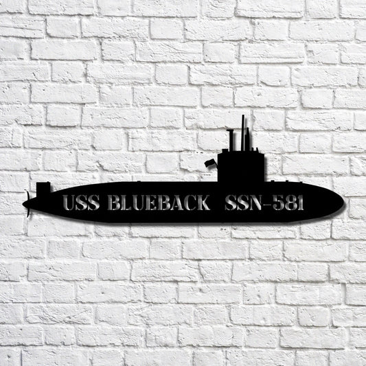 Uss Blueback Ssn581 Navy Ship Metal Art, Custom Us Navy Ship Cut Metal Sign, Gift For Navy Veteran, Navy - metal sign