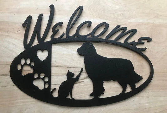 Welcome To Our Home Metal House Sign Laser Cut Metal Signs Custom Gift Ideas