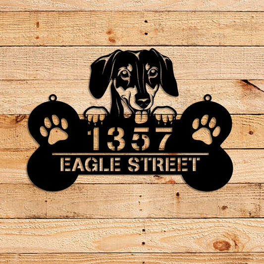 Personalized Dog Breed Dachshund Metal Sign, Custom Pet Housewarming Metal Art Wall Decor, Wedding - wedding detail