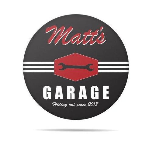 Round Garage Sign Metal Cut Metal Sign Metal House Sign