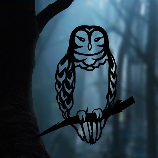 Owl Metal Art Garden Signs Cut Metal Sign Metal House Sign - 8 inches - metal sign