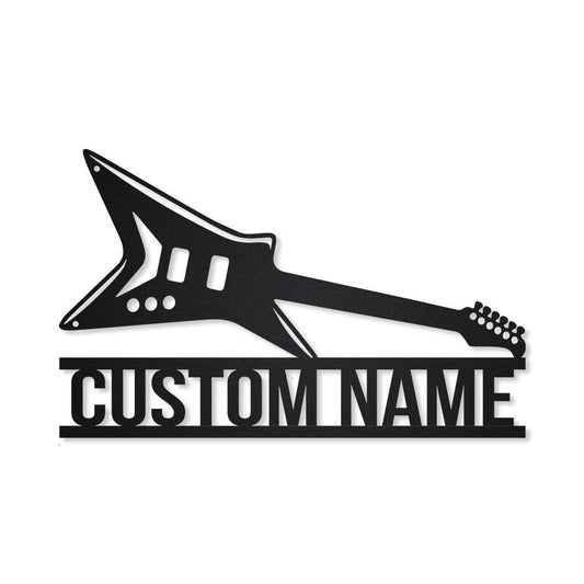 Personalized Heavy Metal Guitar Metal Sign Art, Heavy Metal Guitar Metal Wall Art, Bedroom Decor, Custom - metal sign