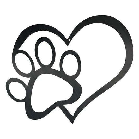 Paw & Heart Customized Metal Signs Custom Metal Sign Custom Signs Metal Sign - 8 inches - metal sign