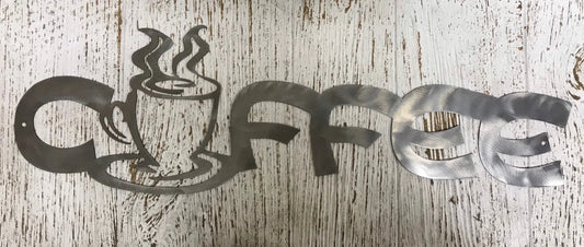 Rustic Metal Coffee Decor Metal House Sign - 8 inches - metal sign